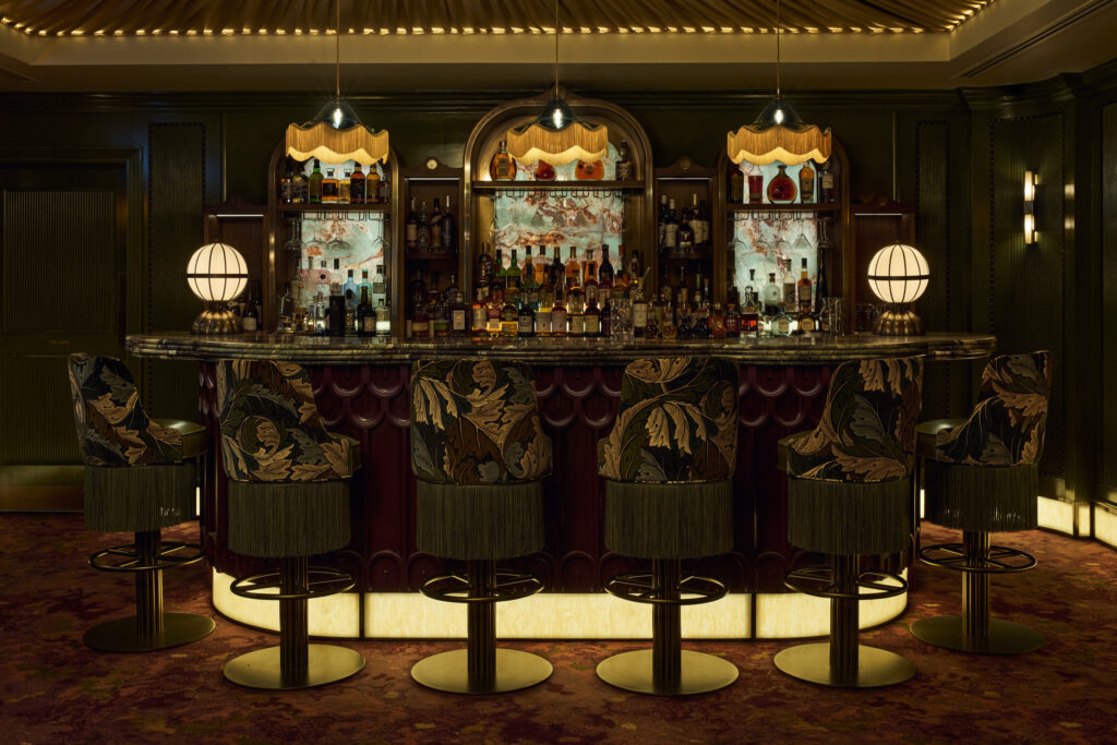 Feature and architectural lighting for The Sloane Club Chelsea, demonstrating high-end private club design and commercial lighting expertise.