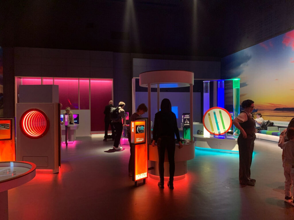 Permanent visitor attraction lighting design blending science, art and technology within a highly interactive public environment.