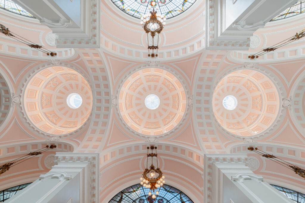 Listed building lighting design enhancing historic interiors while preserving original architectural features and heritage significance in London United Kingdom