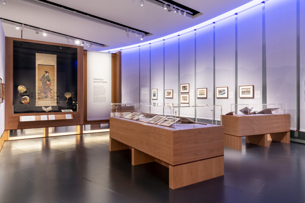 London exhibition lighting consultancy creating a quiet, immersive visitor environment for a major presentation of Japanese artist Utagawa Hiroshige at the British Museum